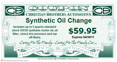 Synthetic Oil Change Coupon Synthetic Oil Change Coupon